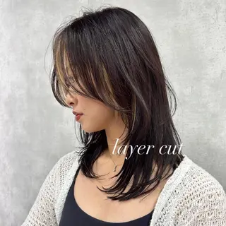 ミディアム カラー DAIKIベージュ 🍂レイヤーカットのヘアスタイル