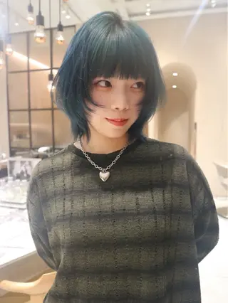 ミディアム カラー YUI.⋆𝜗𝜚 /レイヤー/ボブのヘアスタイル