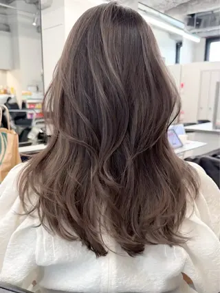 ロング カラー ハイライト/レイヤー 河原町/Manatoのヘアスタイル