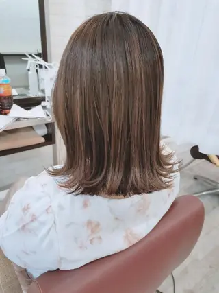 ミディアム ツヤ髪ケアカラー✨ 中谷良成のヘアスタイル