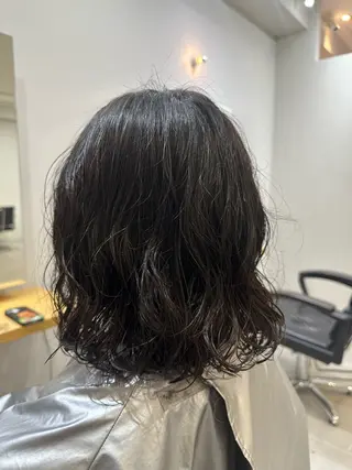 ミディアム パーマ Agu hair noman マナのヘアスタイル