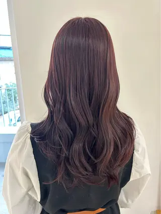 ロング カラー 関口 桃花🌷 暖色カラーのヘアスタイル