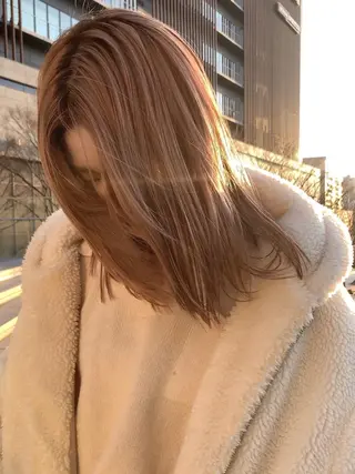 ミディアム 福山 晴香のヘアスタイル