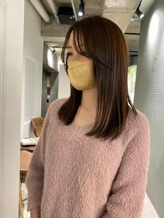 セミロング レディースモデル カット/中川翔太のヘアスタイル