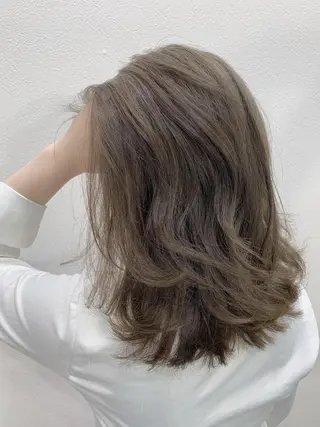 セミロング カラー 酸性ストレート/ブリ ーチなし/中村 匠のヘアスタイル