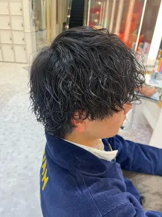 ミディアム パーマ メンズ ASAMI /MaisonINEのヘアスタイル