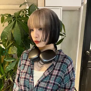 ショート カラー ボブハイトーン🦖 デザインMAMIのヘアスタイル