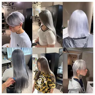 カラー セミロング メンズ Selene hair OSAKAのヘアスタイル