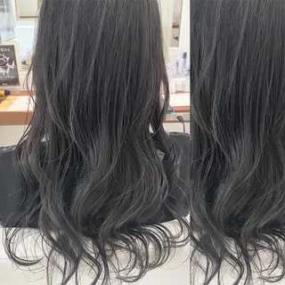セミロング カラー ウルフカット ハッシュカット/七海のヘアスタイル