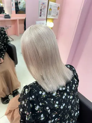 ミディアム カラー ヘアアレンジ ブリーチ指名 No.1🦋KOKIのヘアスタイル