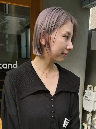 ショート カラー ヘアアレンジ ニュアンスヘア🌔 nanakoのヘアスタイル