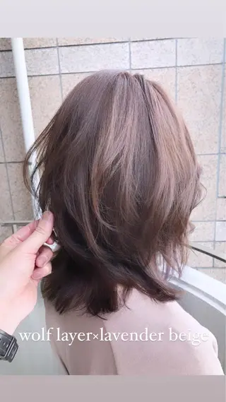 ミディアム カラーアンドケアリタ kitamuuuのヘアスタイル