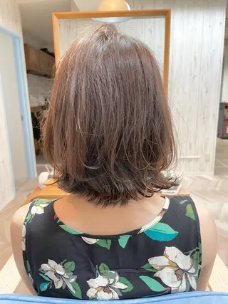 ミディアム ✨透明感カラー✨ ✨小顔カット✨山木のヘアスタイル