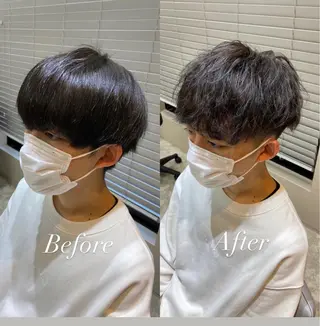 パーマ メンズ 梅田中崎町メンズ 美容師ユースケのヘアスタイル