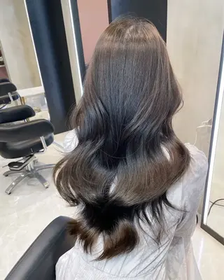 ロング 韓国✖️網紅🖤 パーマYURIYAのヘアスタイル