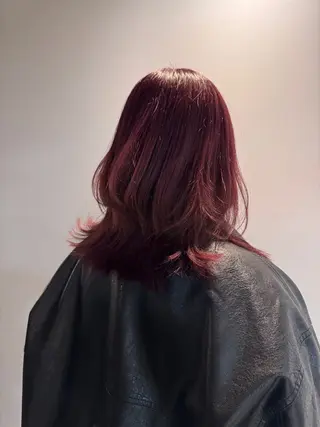 セミロング ハイトーン/パーマ 大名 sakiのヘアスタイル
