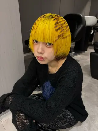 ミディアム カラー 名古屋／デザイン／ ブリーチ/松井亮磨のヘアスタイル