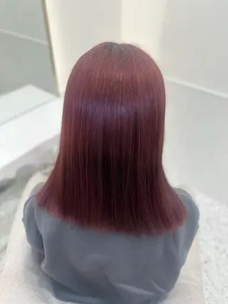 セミロング カラー 🎀ちゃんりお🎀 /ブリーチなしカラーのヘアスタイル