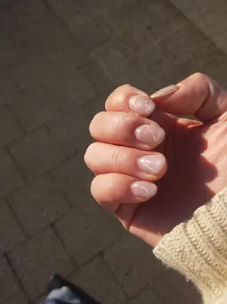 ネイル はばすみれ🎀ﾈｲﾙ 光ﾌｪｲｼｬﾙ ﾍｱのネイルデザイン