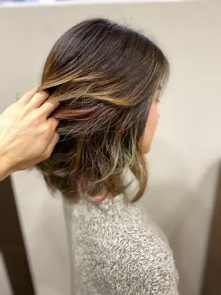 ミディアム カラー 東條 克義のヘアスタイル