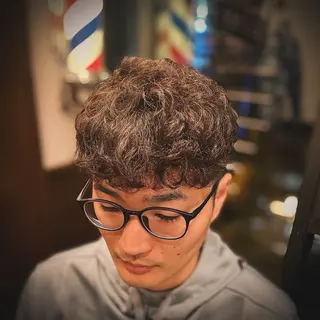 ショート パーマ メンズ プレミアムバーバー所属・八木 誉理花 🙏注意事項必読🙏のヘアスタイル
