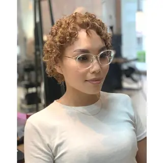 セミロング カラー パーマ ヘアアレンジ メンズ キッズ BRAIDS💎愛子 大人ハイライト💎のヘアスタイル