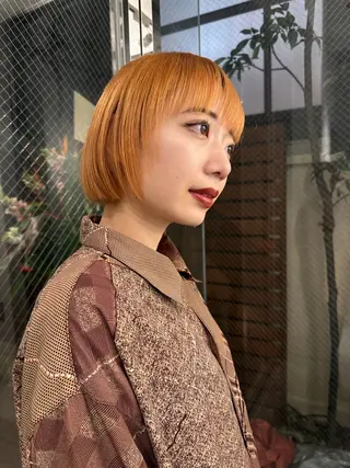 ミディアム カラー お悩み解決パーマ hana🩰のヘアスタイル