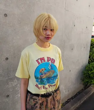 ショート カラー OMA　 カタギシのヘアスタイル