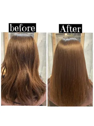 カラー 透明感ブリーチ ハイトーンウエダのヘアスタイル