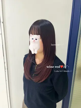 ロング カラー 𝐇𝐚𝐧𝐚 /モデル募集中🎀のヘアスタイル