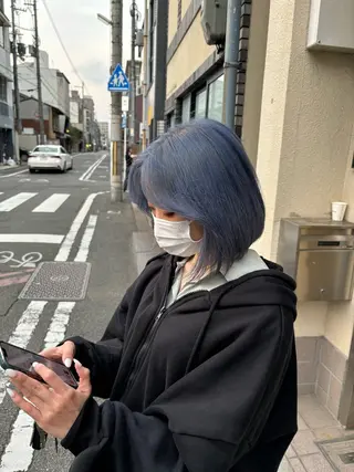 ミディアム カラー マツダ レンのヘアスタイル