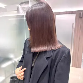 セミロング カラー MiU所属・癖毛救済✂️ボブ /髪質改善ストレートのヘアスタイル