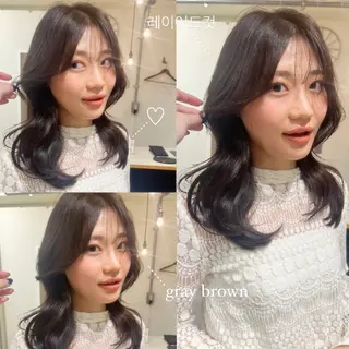 セミロング カラー 🦮shiori アイドルオタク🦮のヘアスタイル