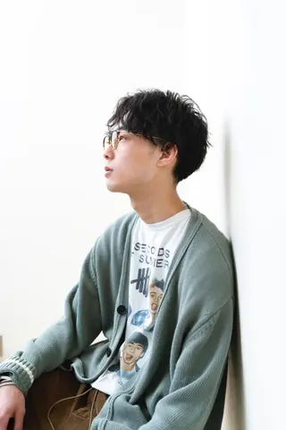 ミディアム パーマ メンズ メンズパーマ 赤司 泰樹のヘアスタイル