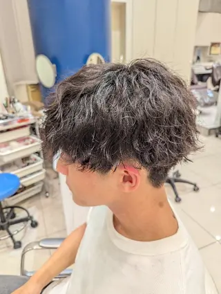 ショート パーマ メンズ 髪質改善 カミムラのヘアスタイル