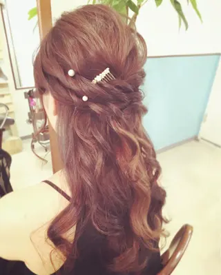 ショート ミディアム セミロング ロング ヘアアレンジ 早朝✨ヘアセット 着付け/清水玲歌のヘアスタイル
