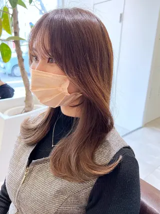 セミロング カラー 韓国ヘア×髪質改善 /yoshikaのヘアスタイル