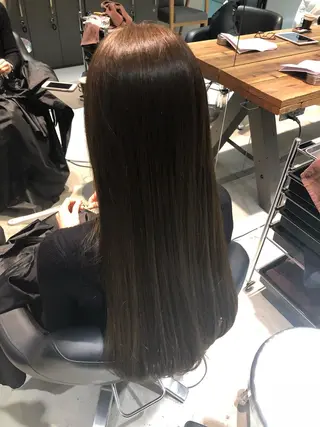 セミロング カラー 髪質改善🌈縮毛矯正 荻原　達矢のヘアスタイル