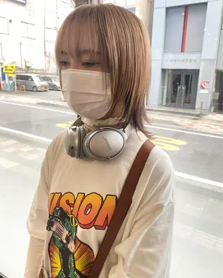 ミディアム カラー maeda yumiのヘアスタイル