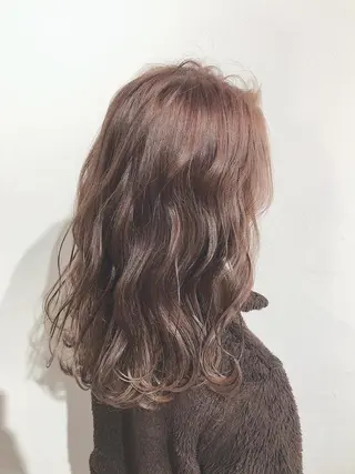 セミロング カラー LUXBE LUCE ひなののヘアスタイル