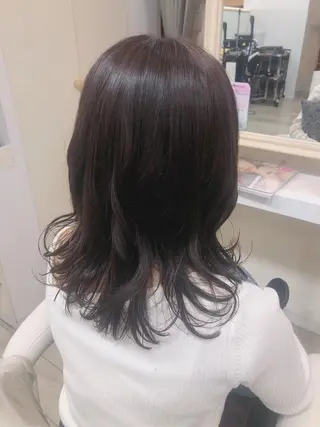 ミディアム カラー いけがみ ゆかなのヘアスタイル