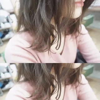 ミディアム カラー パーマ ヘアアレンジ 🟦髪質改善6年 💊YAMAMOTOのヘアスタイル