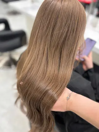 ロング まろっと艶感ブラウン ベージュ🤍まなかのヘアスタイル