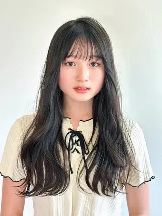 ロング カラー パーマ kazuki【顔周り ×レイヤーカット】のヘアスタイル