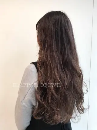 ロング カラー ぱつっとボブ/ 小野あかねのヘアスタイル
