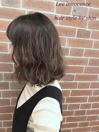 ミディアム カラー パーマ カラー/髪質改善スペ シャリスト宮本 伸一のヘアスタイル