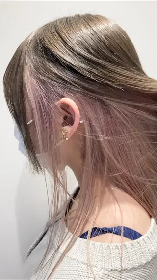 ロング カラー ハイトーン×レイヤー /遠藤将太のヘアスタイル