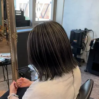 ミディアム カラー 店長 ハイトーン× 髪質改善/舘野 涼太のヘアスタイル