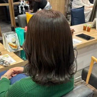 カラー 艶感カラー/オリーブ アレンジ：♡のヘアスタイル