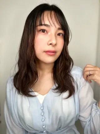 ロング カラー パーマ 似合わせ✨透明感🫧 佐藤優斗のヘアスタイル